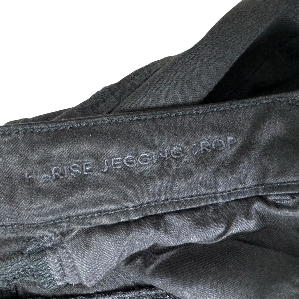 American Eagle Hi Rise Jegging Crop Distressed Black 10 - Picture 10 of 12
